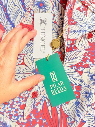 Vestido camisero Pilar Rueda TENCEL estampado flo