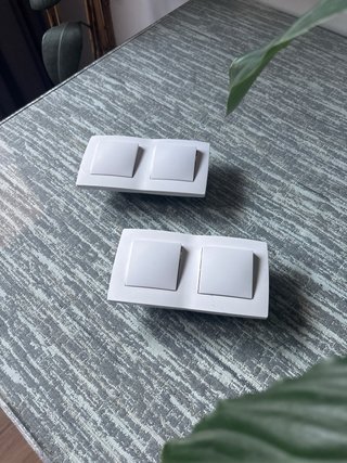 Lote 10 Mecanismos Eléctricos Atmoss Blancos