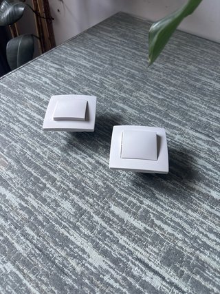 Lote 10 Mecanismos Eléctricos Atmoss Blancos