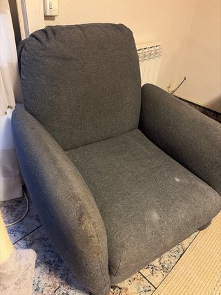 Sillón relax reclinable gris oscuro Ekolsund