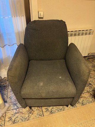 Sillón relax reclinable gris oscuro Ekolsund