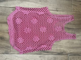 Camiseta tirantes crochet mujer L