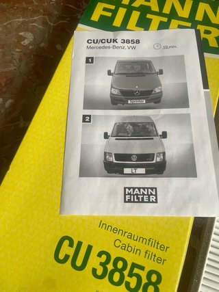 Filtro habitáculo MANN CU 3858 Mercedes/VW
