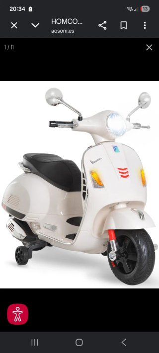 Moto Vespa Eléctrica Infantil
