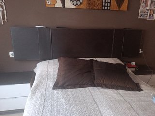 Cabecero polipiel marrón cama 135