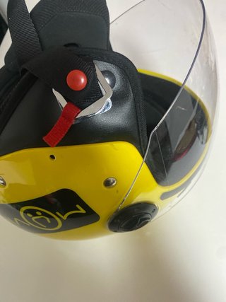 Casco Moto Jet Amarillo Smile Visera