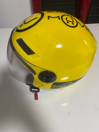Casco Moto Jet Amarillo Smile Visera