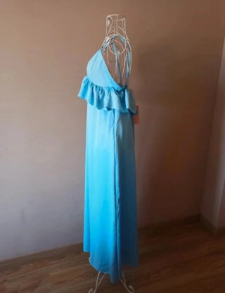 Vestido largo azul para ocasión especial