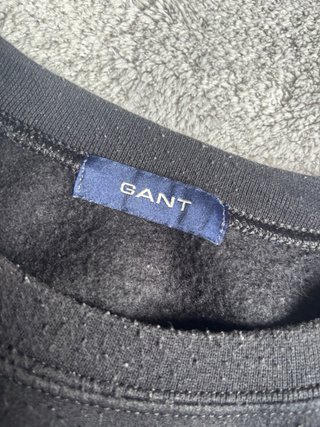 Sudadera Gant colorblock negra/gris vintage