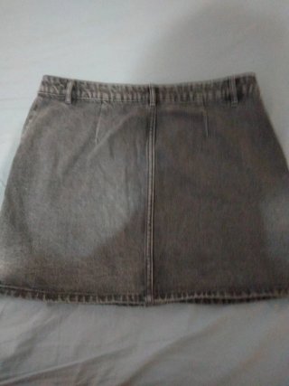 Minifalda vaquera gris botones