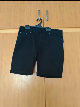 Bermudas vaqueras de hombre negras