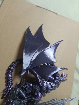 Dragón Alado 3D Negro y Morado