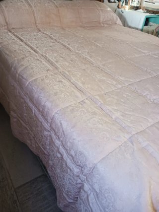 Edredón Matrimonio Rosa/Beige
