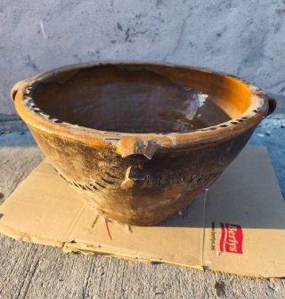 Lebrillo Antiguo Cerámica con Asas