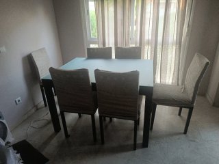 Mesa comedor wengue y 6 sillas Regalo lámparas 3