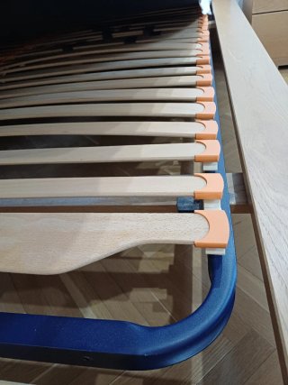 Estructura cama madera con somier láminas