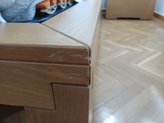 Estructura cama madera con somier láminas