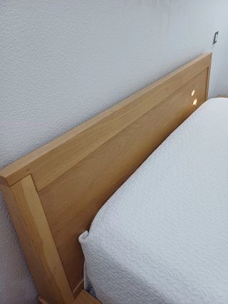 Estructura cama madera con somier láminas