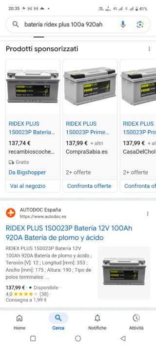 Batería Ridex Plus 100Ah 920A Nueva