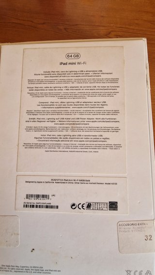 iPad mini 5 (A2133) 64 GB Oro – Como Nuevo