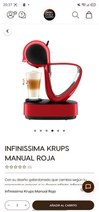 Cafetera Krups Infinissima Roja