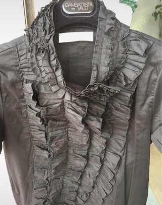Camicia Grifoni nera con rouches