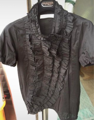 Camicia Grifoni nera con rouches