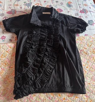 Camicia Grifoni nera con rouches