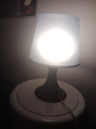 Lampada da tavolo vintage grigia