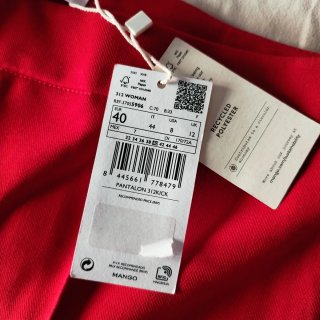Pantalón pitillo rojo