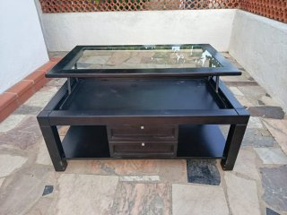 Mesa de centro madera y cristal