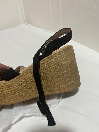 Cuñas mujer verano beige y negro