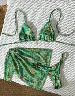 Bikini mujer estampado verde