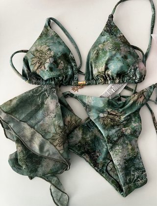 Bikini mujer estampado verde