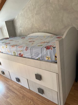 Cama juvenil con cajones, colchones no ,ni somier