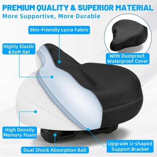 Sillín Gel Bici Ergonómico Acolchado