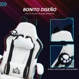 Silla Gaming Negra y Blanca