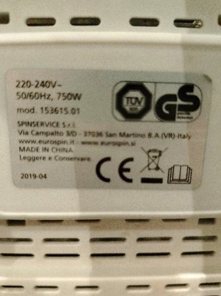 Tostapane Bianco 750W con Pinze per Toast / Pane