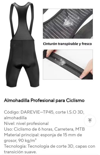 Culote Ciclismo Darevie Púrpura. No negociable T-M