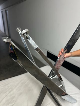 Base para mesa de comedor cromada