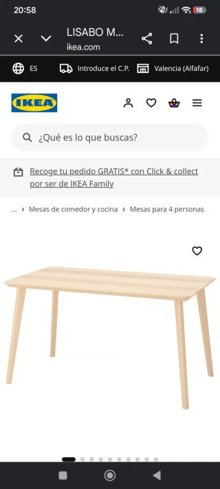 Mesa Comedor Madera Ikea Lisabo