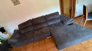 Sofá cheslong grande extensible