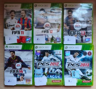 Pack 6 Juegos Xbox 360 FIFA y PES