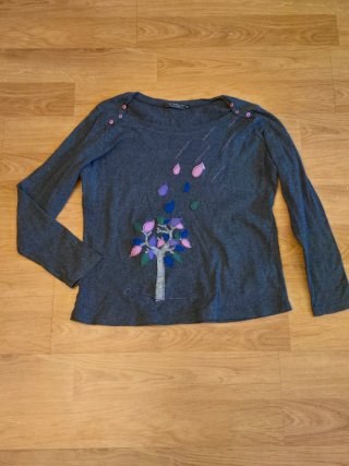 Camiseta One & Only Manga Larga Gris