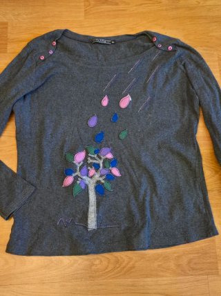 Camiseta One & Only Manga Larga Gris