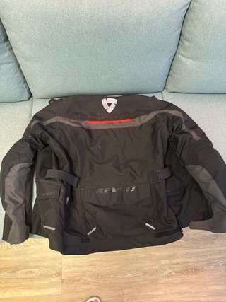 Chaqueta Moto Revit Negra y Gris