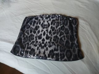 Top lentejuelas leopardo mujer