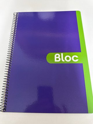 3 libretas espiral naranja, verde y beige