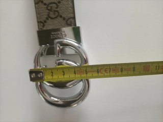 Cintura Gucci GG Marmont Beige Argento