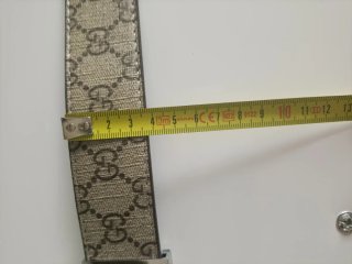 Cintura Gucci GG Marmont Beige Argento